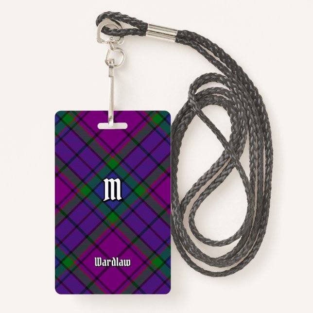 Clan Wardlaw Tartan ID Badge (Front with Lanyard)