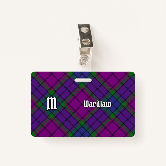 Clan Wardlaw Tartan ID Badge (Front with Clip)