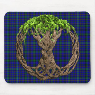 Clan Weir Tartan And Celtic Tree Of Life Mouse Pad