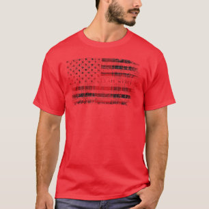 Clan Wemyss Scottish tartan US flag kilt Scotland T-Shirt