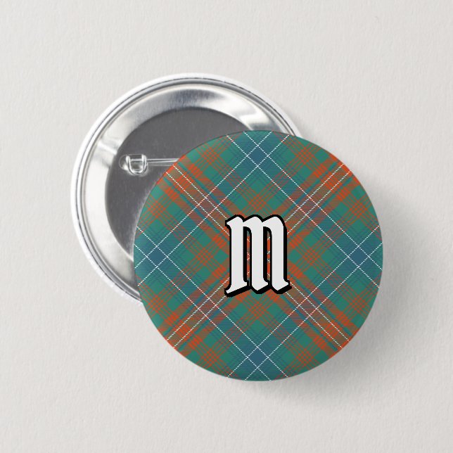 Clan Wilson Ancient Tartan 6 Cm Round Badge (Front & Back)
