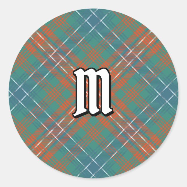 Clan Wilson Ancient Tartan Classic Round Sticker (Front)