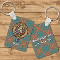 Clan Wilson Crest over Ancient Tartan