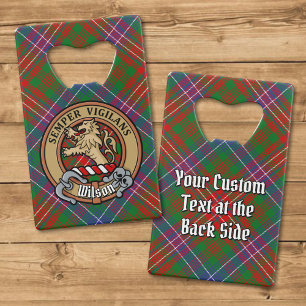 Clan Wilson Crest over Modern Tartan