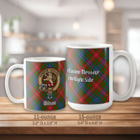 Clan Wilson Crest over Modern Tartan
