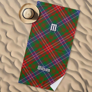 Clan Wilson Modern Tartan Beach Towel