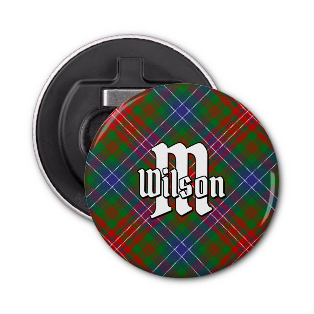 Clan Wilson Modern Tartan Bottle Opener (Front)