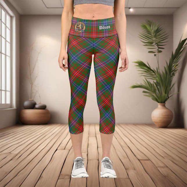 Clan Wilson Modern Tartan Capri Leggings (Creator Uploaded)
