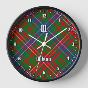 Clan Wilson Modern Tartan Clock