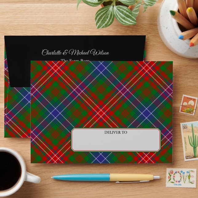 Clan Wilson Modern Tartan Envelope (Desk)