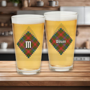 Clan Wilson Modern Tartan Glass