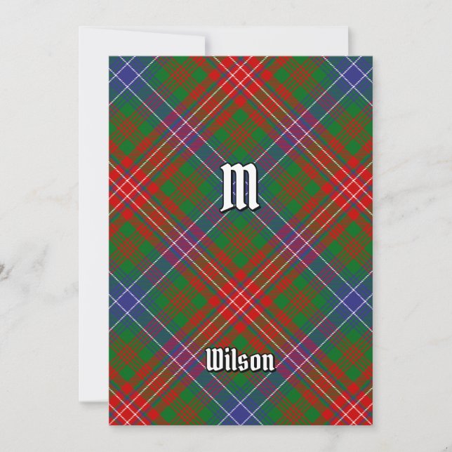 Clan Wilson Modern Tartan Invitation (Front)
