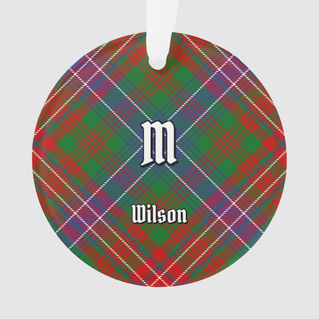 Clan Wilson Modern Tartan Ornament (Front)