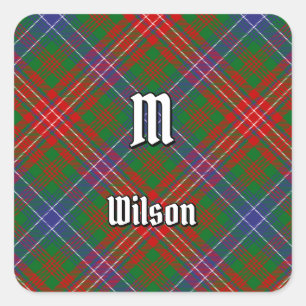 Clan Wilson Modern Tartan Square Sticker