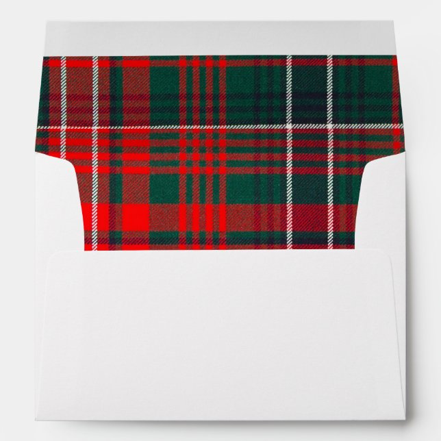 Clan Wilson Plaid Custom Envelope (Back (Bottom))