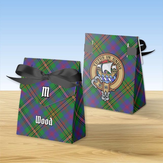 Clan Wood Crest over Tartan Favour Box (Creator Uploaded)