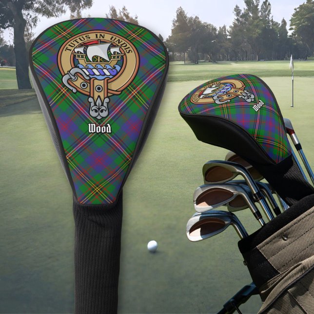 Clan Wood Crest over Tartan Golf Head Cover (Creator Uploaded)
