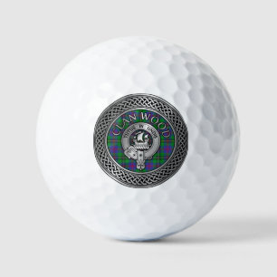 Clan Wood Crest & Tartan Knot Golf Balls