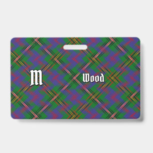 Clan Wood Tartan ID Badge