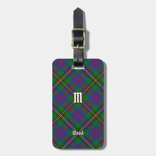 Clan Wood Tartan Luggage Tag (Front Vertical)