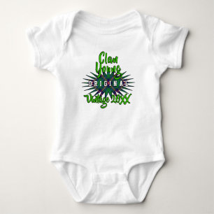 Clan Young Tartan Burst Vintage Birthyear Baby Bodysuit
