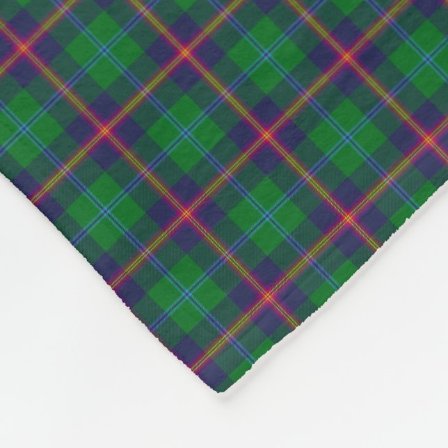 Clan Young Tartan Fleece Blanket (Corner)