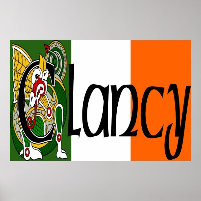 Clancy Celtic Dragon Poster Print (Front)