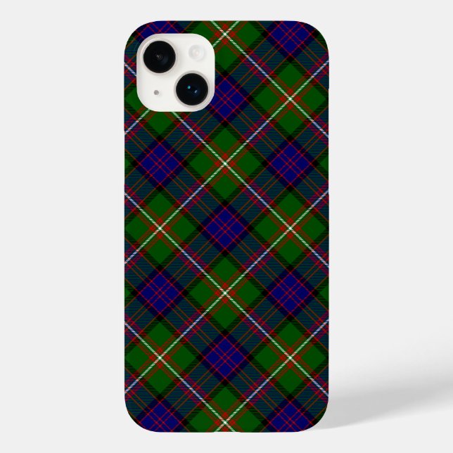 Clanranald tartan blue green plaid Case-Mate iPhone case (Back)