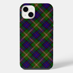 Clanranald tartan blue green plaid iPhone 14 plus case