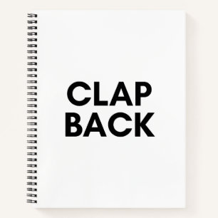 clap back notebook