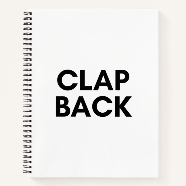clap back notebook (Front)