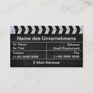 clap cinema business card