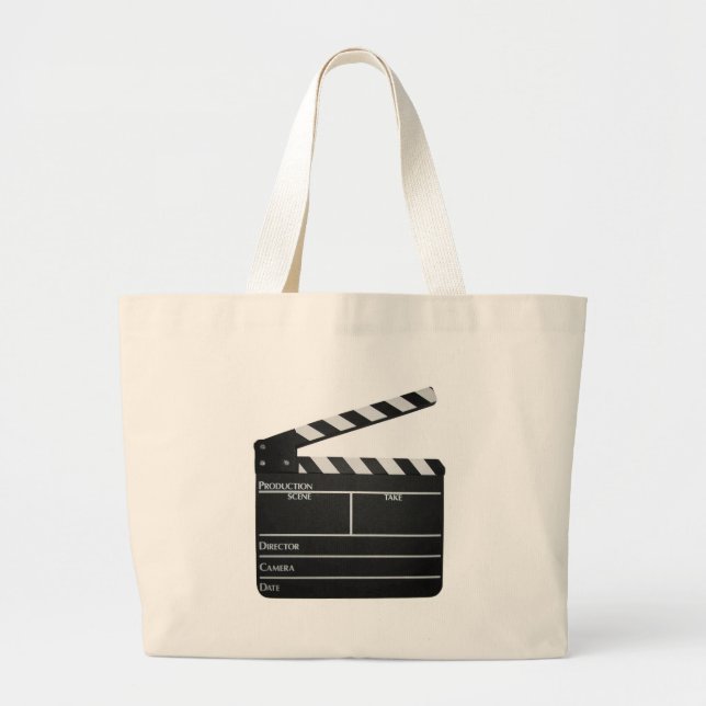 Clapboard Film Movie Slate Large Tote Bag (Front)