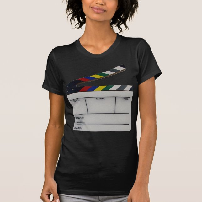 Clapboard movie filmmaker slate T-Shirt (Front)