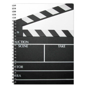 Clapboard movie slate clapper film spiral notebook