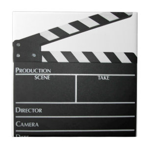 Clapboard movie slate clapper film tile