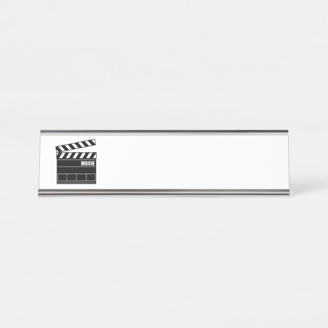 Clapper Board Desk Name Plate (Front)