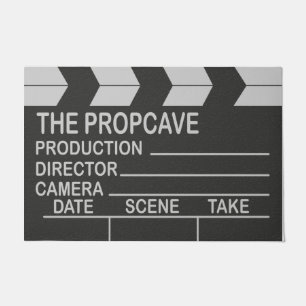 Clapper Board Mat, Movie Room Doormat