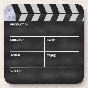 Clapperboard cinema coaster