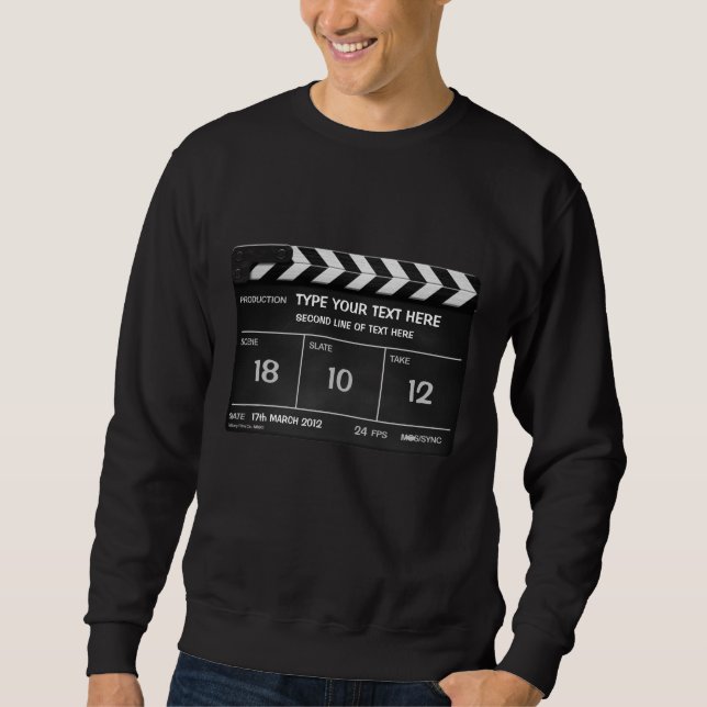 CLAPPERBOARD CLASSIC sweatshirt with your text (Front)