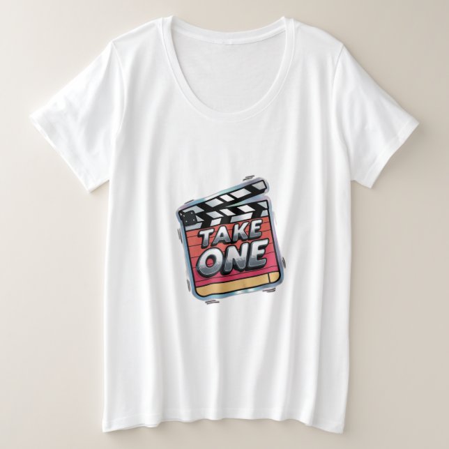 clapperboard plus size T-Shirt (Design Front)