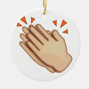 Clapping Hands - Emoji Ceramic Tree Decoration