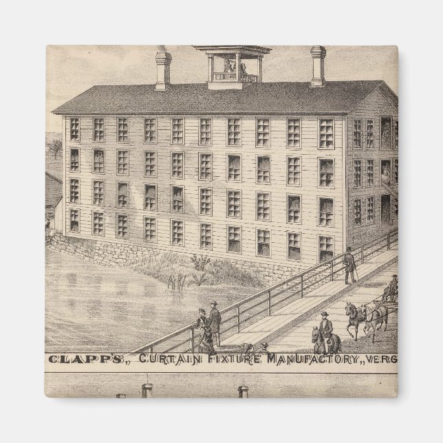 Clapp's curtain fixture manufactory magnet (Front)
