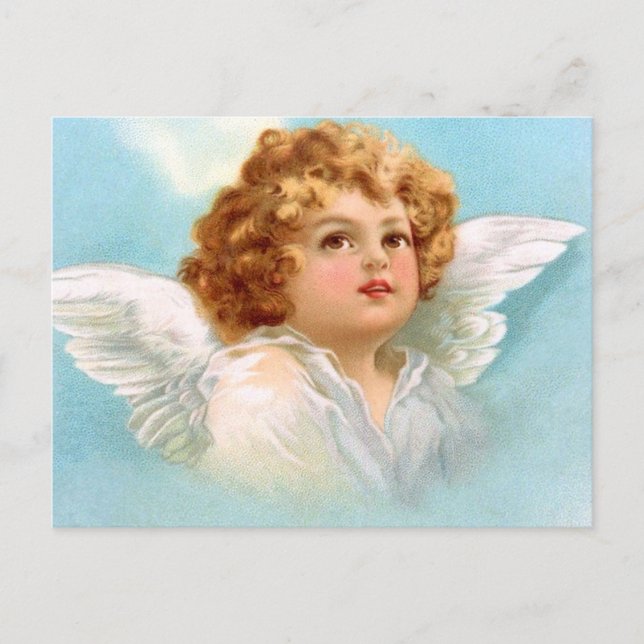 Clapsaddle: Charming New Year Angel Holiday Postcard (Front)
