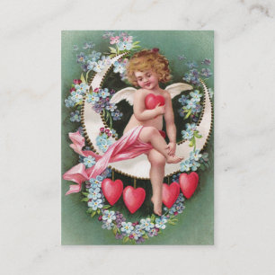 Clapsaddle: Cherub on a Sickle Moon 1 Business Card