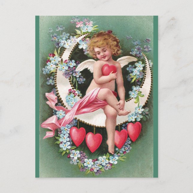 Clapsaddle: Cherub on a Sickle Moon 1 Postcard (Front)
