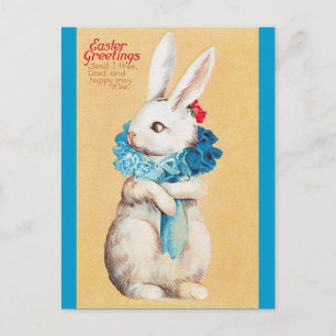Clapsaddle: Easter Bunny Girl with Ruff Holiday Postcard