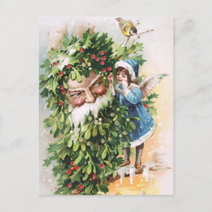 Clapsaddle: Holly Father Postcard