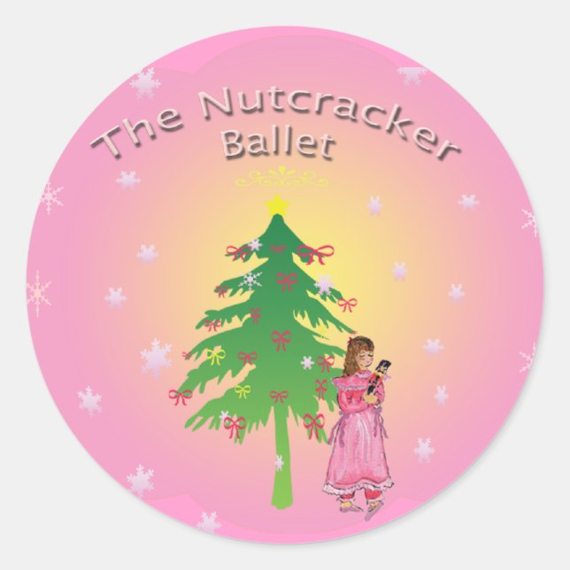 Clara and her nutcracker ballet small sticker (Front)
