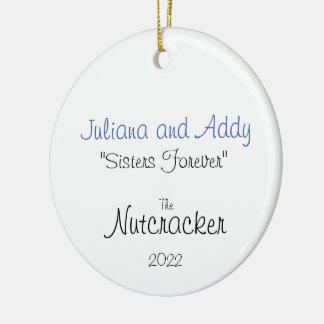 Clara and Party Girl Custom Ceramic Tree Decoration